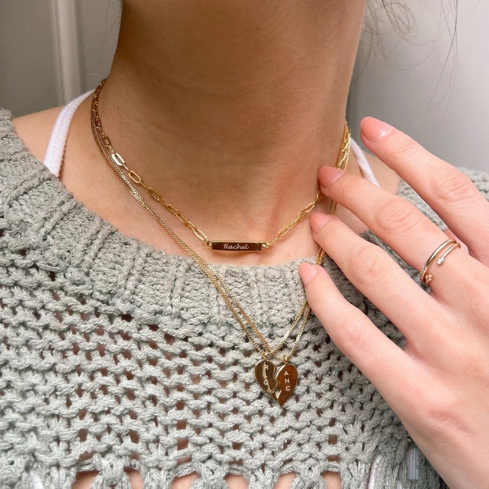 Pura Vida Engraved BFF Necklace Set